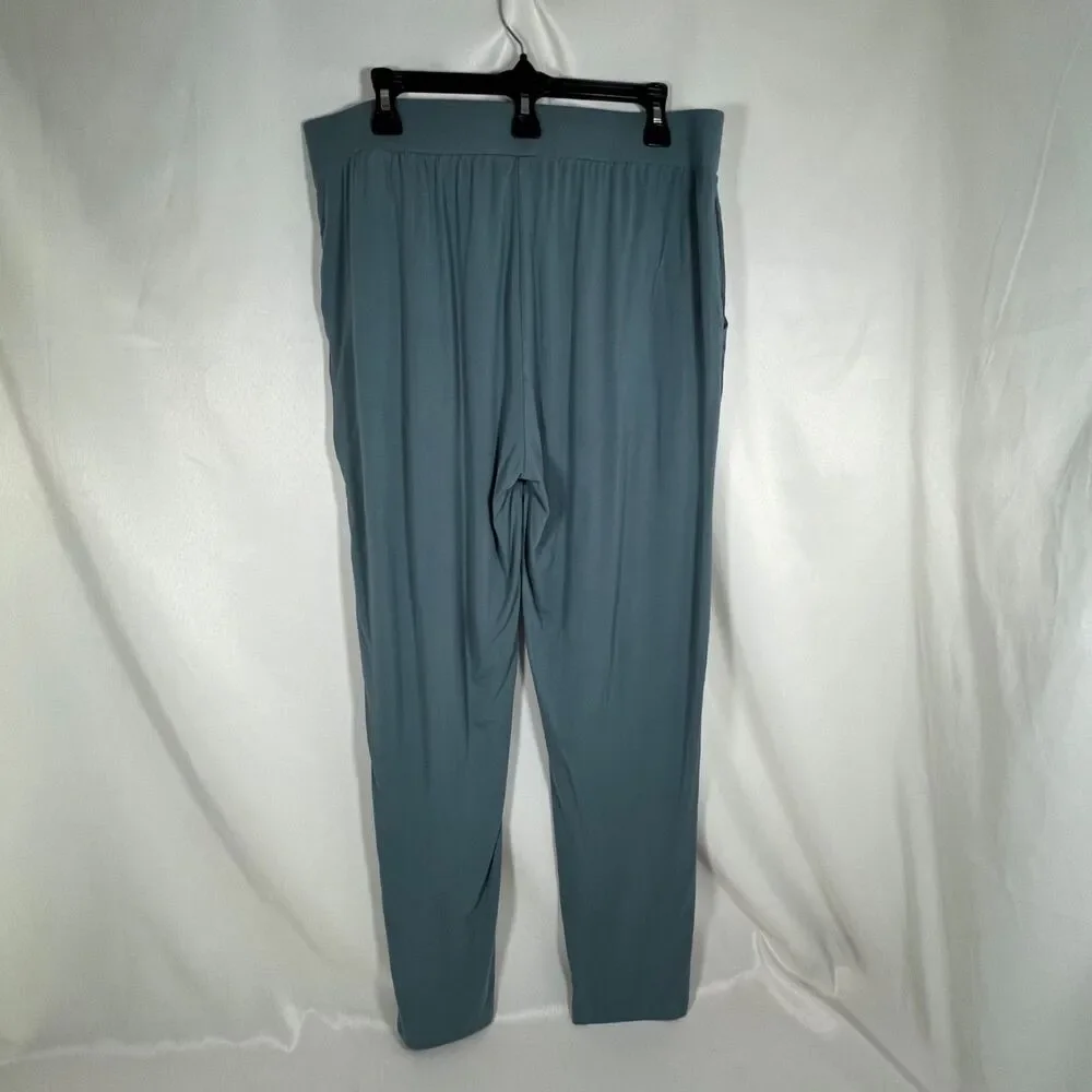 Cozy Earth Bamboo Teal Blue Pajama Lounge Pants Drawstring Men’s L Athleisure